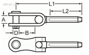 Końcówka do zawalcowania A4-przegubowa duża PD nr4