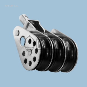 Blok potrójny szeregowy stalowy z krętlikiem