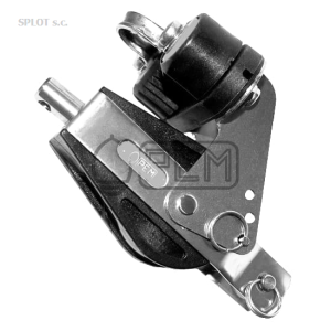 Blok pojedynczy z zaczepem, kipą i knagą (od dołu)