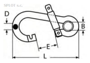 Karabińczyk ze specjalnym zamk. i kauszą A4  8X80