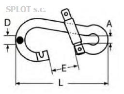 Karabińczyk ze specjalnym zamknięciem A4 10x100