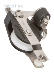 Blok pojedynczy z zaczepem, knagą (od góry) i kipą