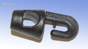 Hak plastikowy mały fi 4-6 mm ( czarny )