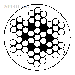 Lina nierdzewna 7x7  fi 4mm w otulinie - biała